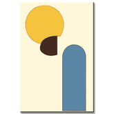 Painting by Numbers Art Minimalism Black Rainbow and Half Sun